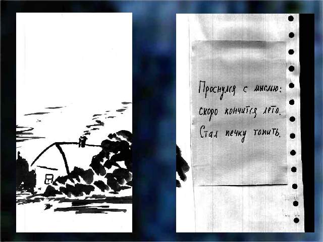 Проснулся с мыслью: скоро кончится лето. Стал печку топить.